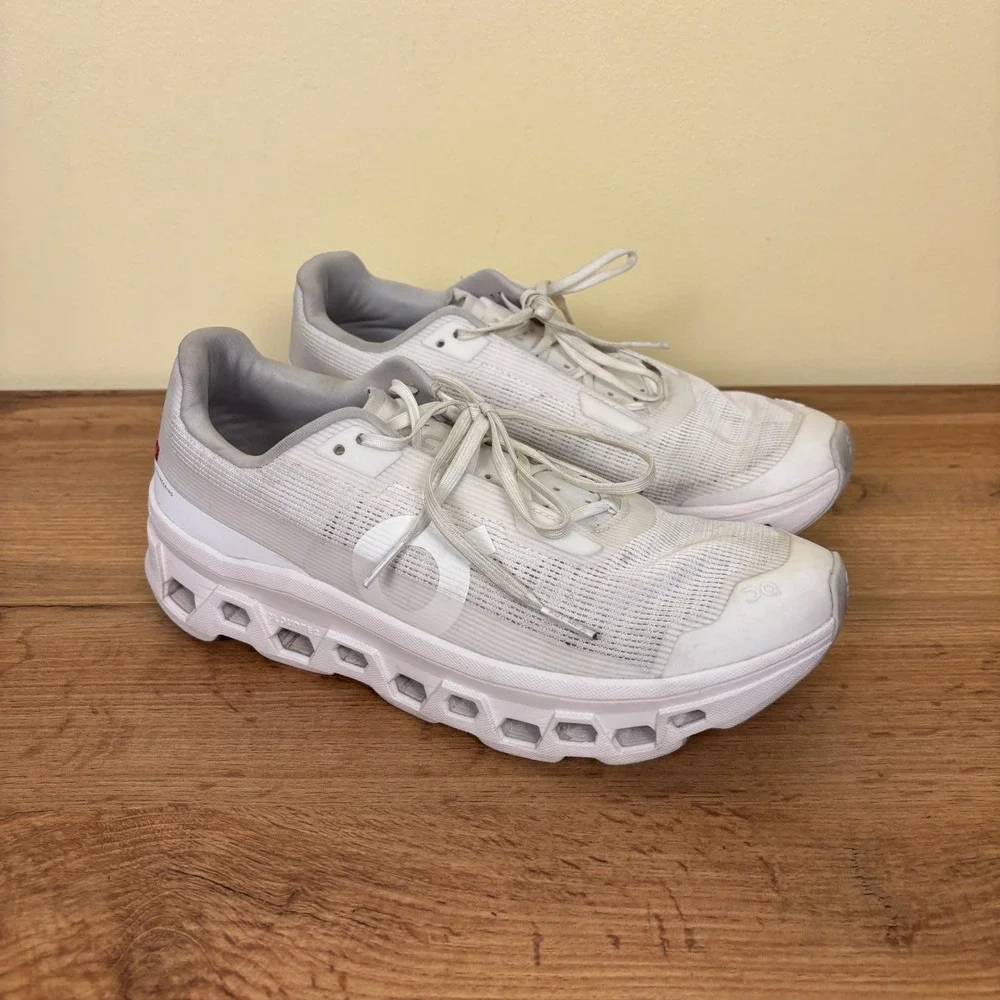ON Cloudmonster Void Shoes White Women Size 10 Running Athletic Gym Comfort Walk